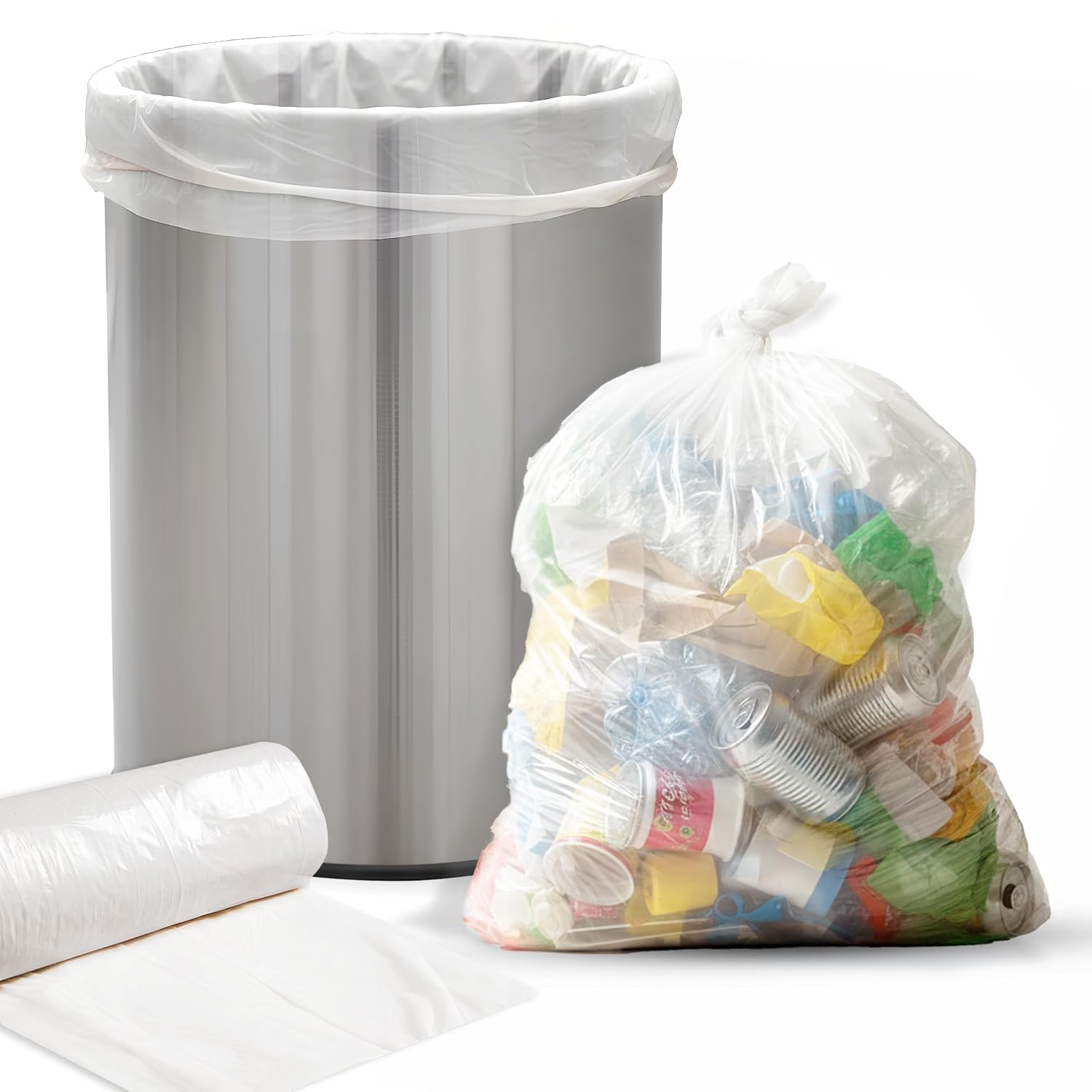 Can Liner 24X24 6mic 8GAL 1000CT CLEAR